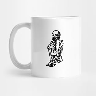 sad skeleton Mug